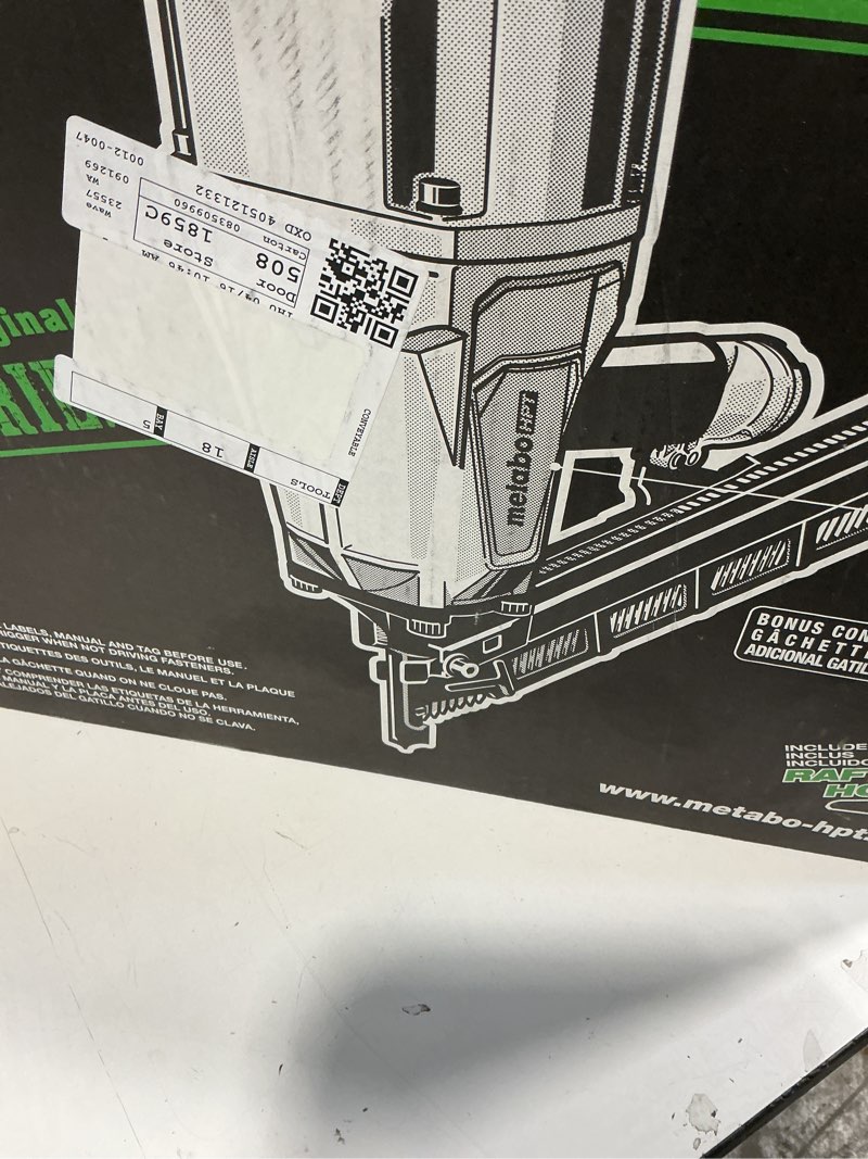 Condition photo showing New/Like New for metabo hpt 3-1/4-in 21-degree pneumatic roundhead framing nailer