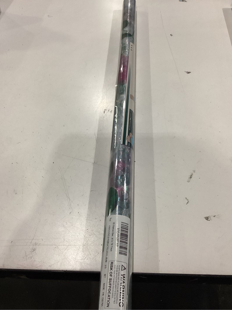 Condition photo showing New/Like New for Coavas Window Privacy Film, Stained Glass Window Film Decorative, Rainbow Static Cling Windows Coverings Film, Floral Non-Adhesive Sun Blocking Decals for Home Bathroom Door, Pink, 29.5" x 78.7" 29.5 x 78.7 Inch Pink