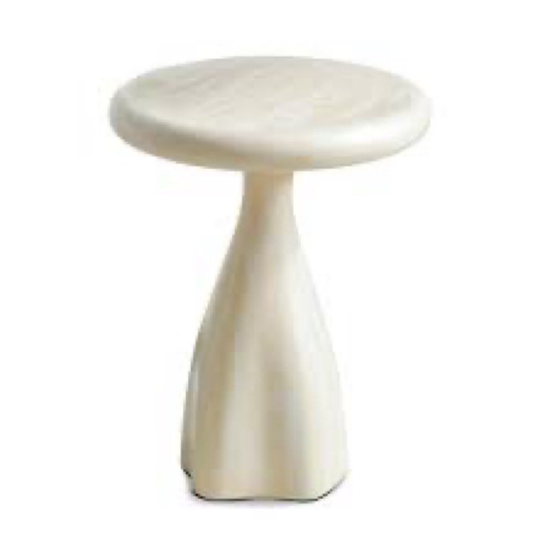 Round Side Table, Modern Contemporary Small Coffee End Table for Living Room, Fiberglass Finish No A