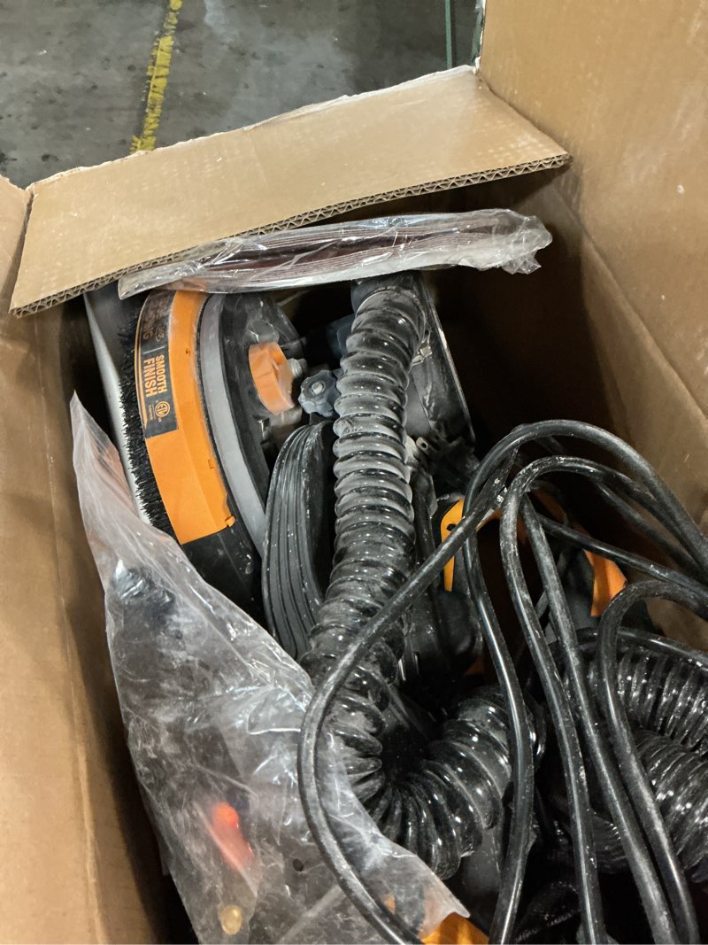 Condition photo showing As Is for Drywall Sander, 750W Powerful Electric Drywall Sander with Vacuum Attachment, Auto Dust Collection, 7 Variable Speed 900-1800RPM, Dustless Wall Sander with Long Power Cord for Popcorn Ceiling, Drywall