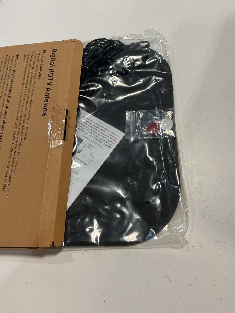 Condition photo showing Good Condition for 2026 upgraded indoor tv antenna for smart tvs, 5000+ miles range digital antenna for local channels, 4k 8k 1080p hd antenna with signal booster & 18ft coaxial cable black