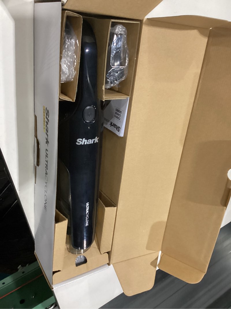 Condition photo showing As Is for USED NOT TESTED Shark UltraCyclone Pet Pro Plus Cordless Hand Vacuum, Powerful Suction, Handheld Vacuum for Car & Home, Pet Power Brush, Crevice Tool, Scrubbing Brush, XL Dust Cup, Black, CH951