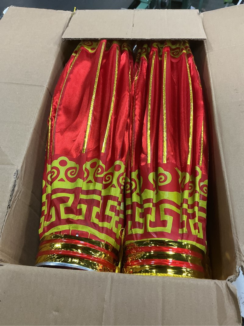 Condition photo showing Good Condition for Baquler 2 Pcs Chinese New Year Lanterns 2026 Large 15.8 Inch Silk Chinese Lantern Traditional Hanging Lamp Mid Autumn Festival Decoration for Traditional Festival Celebration