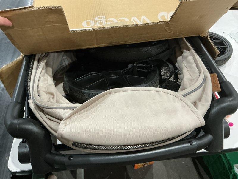 Condition photo showing Good Condition for wagon stroller for 2 kids, all-terrain with removable uv-protection canopy, adjustable push/pull handle, snack tray & cup holders, perfect for baby and toddler?khaki?