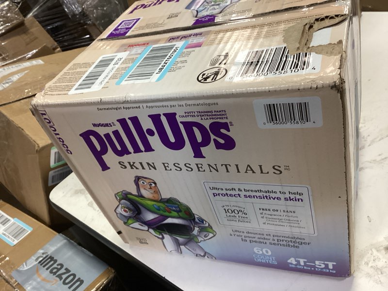 Condition photo showing New/Like New for Pull-Ups Boys' Skin Essentials Potty Training Pants, Training Underwear, 4T-5T (38-50 lbs), 60 Ct 4T-5T 60