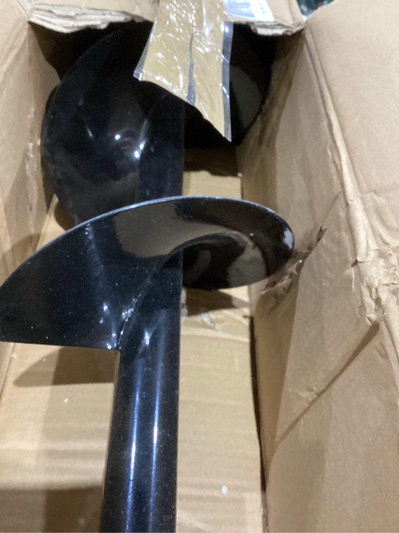 Condition photo showing As Is for ALL-CARB Auger Drill Bit 8 x 31.5 inch Garden Spiral Drill Bit Earth Auger Bit Post or Umbrella Hole Digger with 3/4 Shaft 8inch
