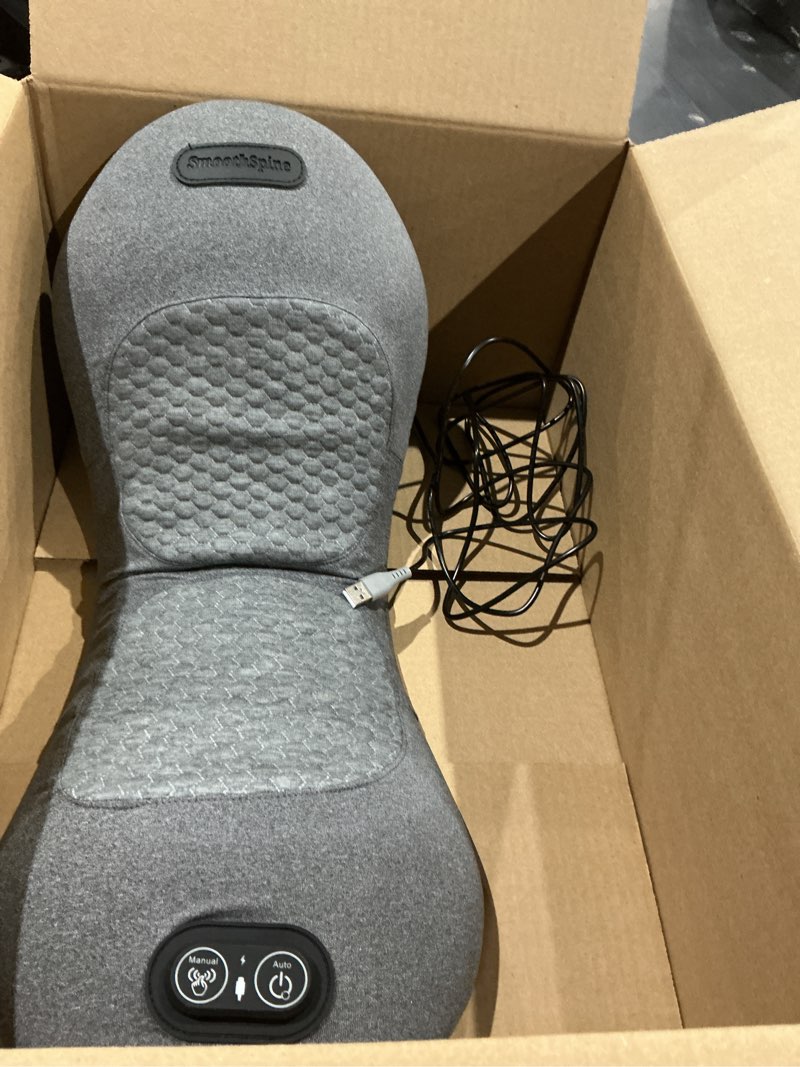 Condition photo showing As Is for smoothspine triple fusion back massager - the official smooth spine massager with heat - design to support lower back comfort, relaxation device for home use (triple fusion back massager)