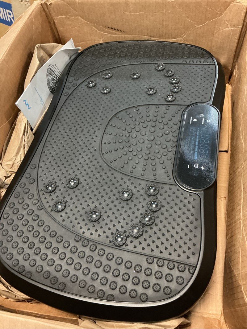Condition photo showing As Is for axv vibration plate fitness platform exercise machine vibrating shaking full body shaker workout vibrate stand shake board sport for weight loss fat burner for gym home office slim-bt.black