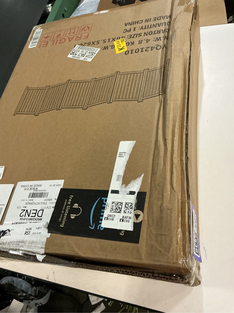 Condition photo showing Good Condition for YOCAN Paint-Free Wooden Freestanding Dog Gates for The House,Doorways, Stairs,Wood Dog Fences Indoor Pet Gate,Step Over Fence-6 Panel H:16.9" L:138" ?6 Panels?16.9"H