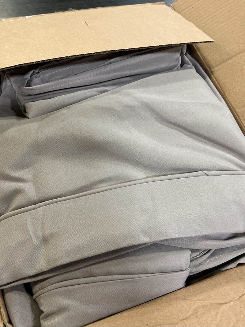 Condition photo showing Good Condition for 14pcs patio cushion covers replacement splashproof uv-resistant inelastic covers with zippers, max compatible 25.6x25.6x4inch patio cushion, for 7 pcs outdoor patio furniture sets grey 25.6*25.6*4inch