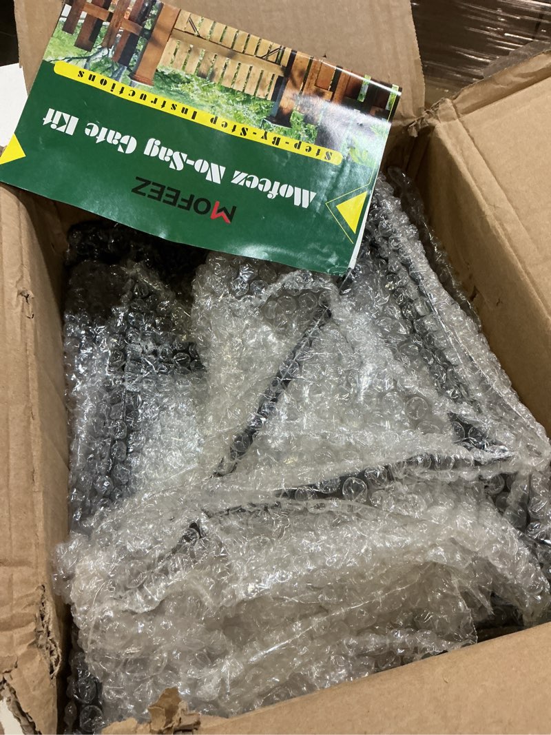 Condition photo showing Good Condition for mofeez corner brace bracket no sag kit for shed doors, driveway gates, corral gates, wood windows anti sag gate kit