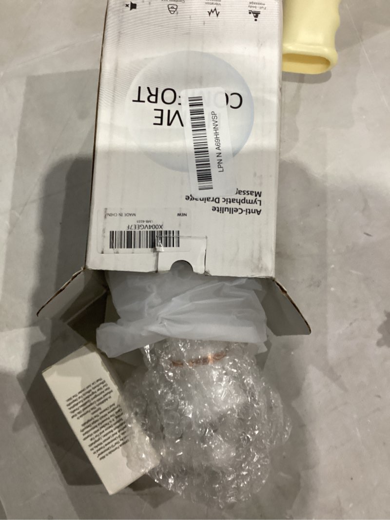 Condition photo showing Good Condition for Lymphatic Drainage Massager & Anti Cellulite Massage Tool Helps Reduce Stretch Marks &Cellulite, Body Sculpting Machine For Legs, Arms & Belly With Microcurrent, Light, Heat & Vibration?With Body Oil