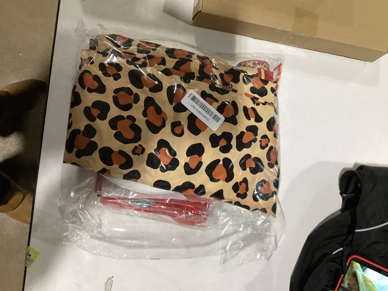 Condition photo showing New/Like New for Red Cheetah Print Birthday Party Decorations Pack, 25 Guests Y2K Cherry Leopard Print Includes Cardstock Plates Tablecloth Banner Hanging Swirls Balloons Cake Topper for Girls Women Big Mama