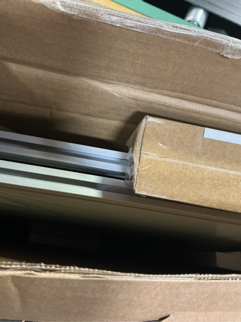 Condition photo showing New/Like New for 60"x 40" large magnetic dry erase whiteboard, wall hanging board with 4 pens & 1 dry erasers & 6 magnets, sliver aluminum frame white white 60"w x 40"h
