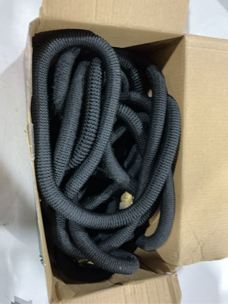 Condition photo showing Good Condition for flexi hose lightweight expandable garden hose, 75ft -retractable garden hose, water hose - no-kink flexibility, 3/4 inch solid brass fittings and double latex core black 75 ft