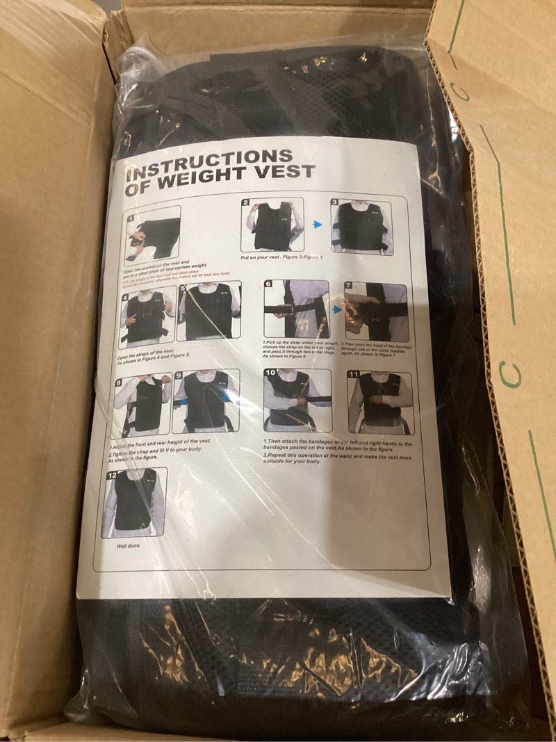Condition photo showing Good Condition for weighted vest set 44lb for men & women, adjustable workout weight vest with steel plates, weighted training vest with wrist weights and ankle weights for strength training, hiit, rucking & cardio adjustable weighted vest 44lb