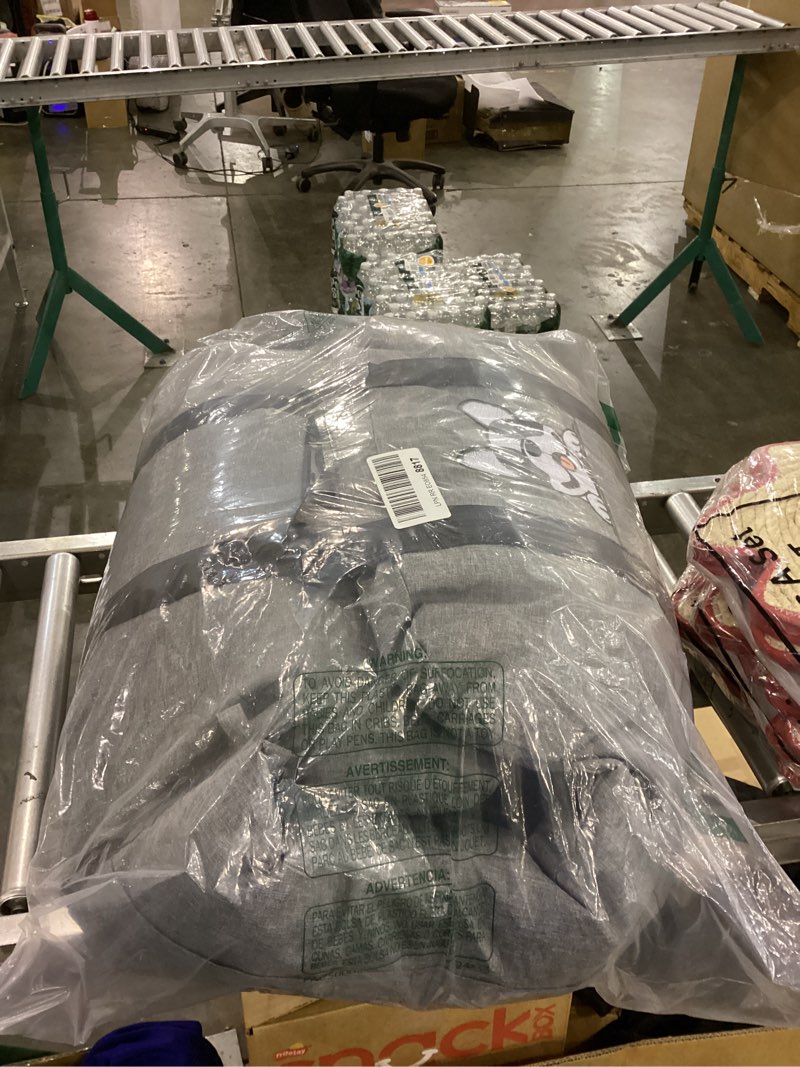 Condition photo showing New/Like New for Dog Car Seat for Small/Medium Dogs.Water Repellent with Storage Pockets.Doubles as a Pet Travel Bed for Dogs Up to 40 lbs. Machine Washable Dog Carrier- Gray French Bulldog gray French Bulldog L