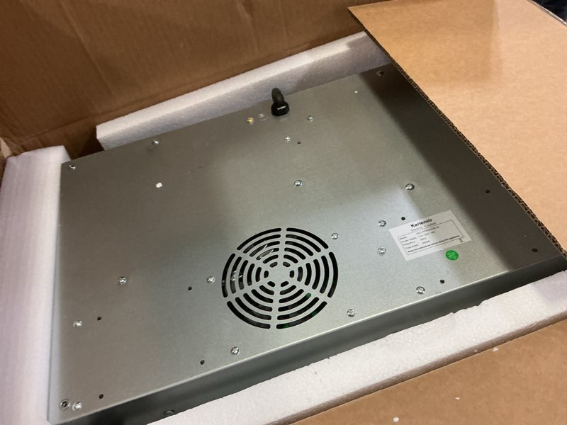 Condition photo showing Good Condition for 2 Burner Electric Cooktop 110v, 2000W Electric Stove Top Countertop & Built-in, Plug-in Electrics Cooktop 24 Inch, 8 Power Levels & 8 Functions, Touch Control, Safety Lock, Timer, Karienvir 24 inch black 2 burner