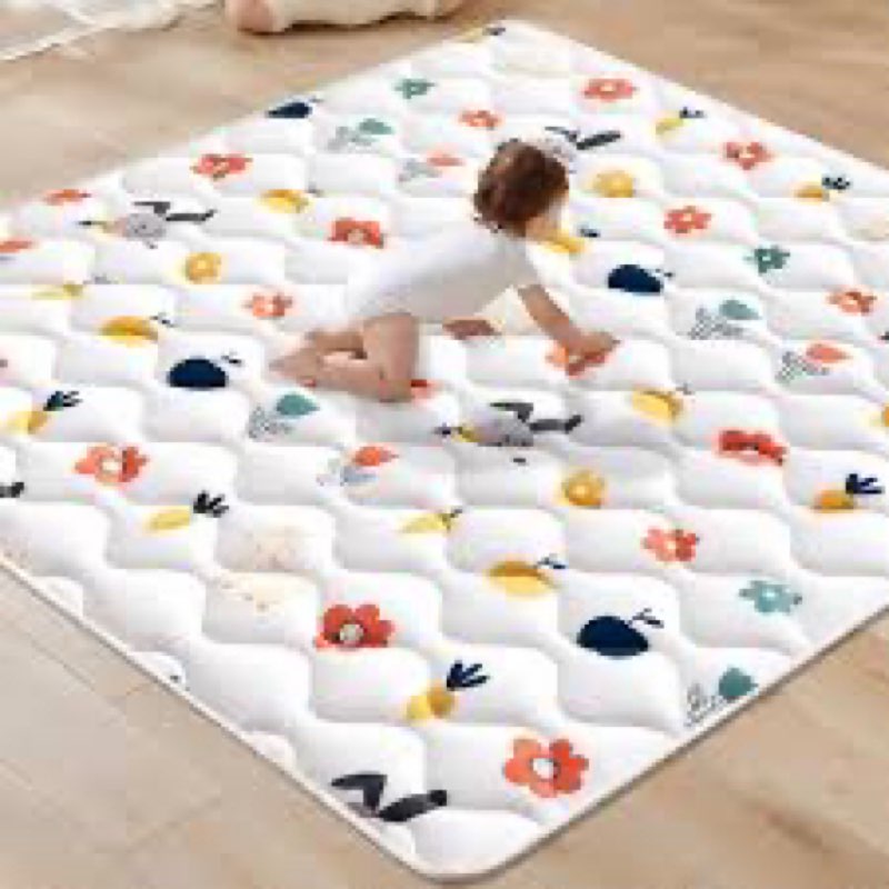 Premium Foam Baby Play Mat 47" X 47", Thicken One-Piece Crawling Mat, Non-Slip Cushioned Baby Playma