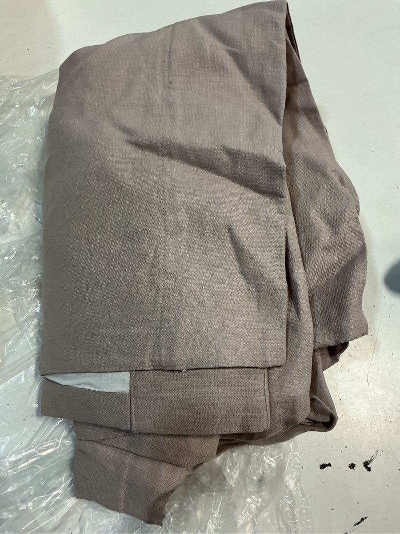 Condition photo showing Good Condition for quince european linen curtain, 48x120, rose quartz single panel
