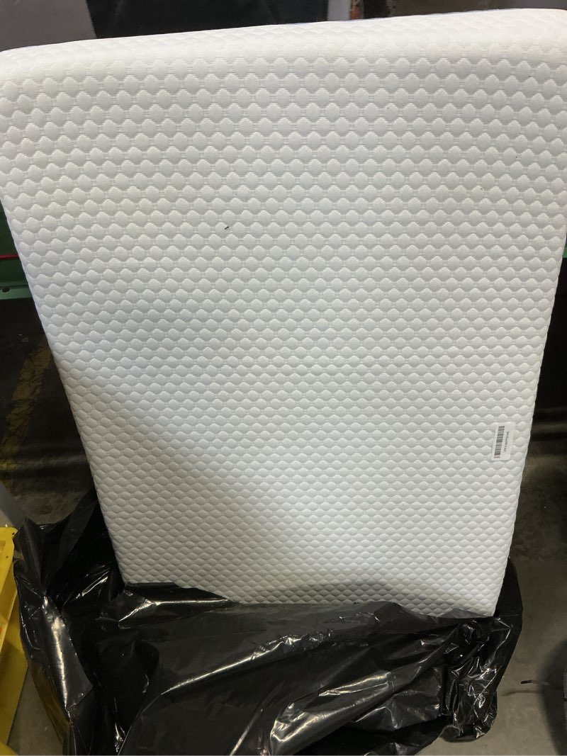 Condition photo showing Good Condition for mini crib mattress - 38x24x4 inch dual sided memory foam baby mattress with breathable removable cover - fits most mini and portable cribs blue 4"thick