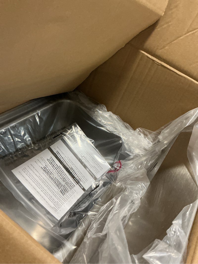 Condition photo showing Good Condition for WILPREP Hand Sink Commercial Stainless Steel Sink for Washing, NSF Utility Sink with Gooseneck Faucet, Wall Mount Kitchen Sink for Restaurant Bar RV Bathroom Laundry Room (17 x 15 Inches) Wall Mount Sink with Gooseneck Faucet