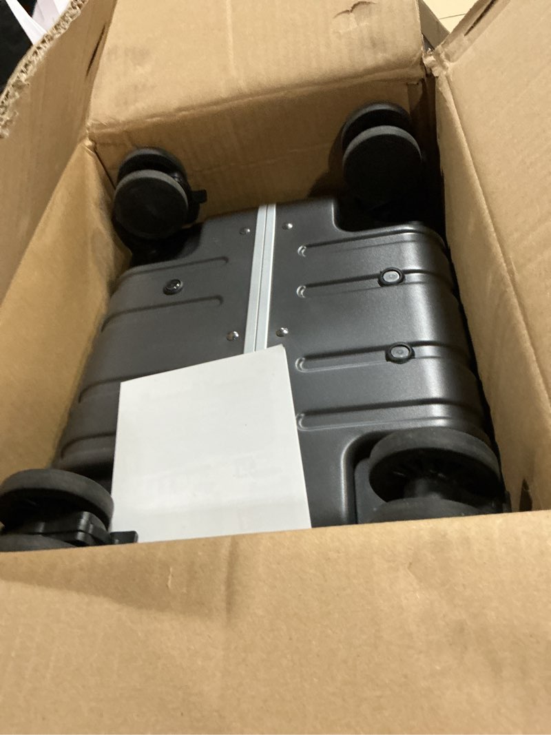 Condition photo showing As Is for MRPLUM Carry On Luggage Double Handle Suitcase with Net Pocket,Hard Shell Spinner Wheels Luggage with TSA Lock&Seat Belt,20 inch,Grey