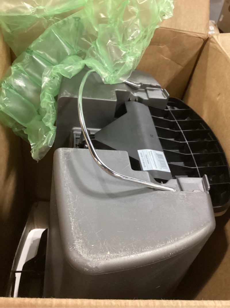 Condition photo showing As Is for simplehuman 50 Liter / 13 Gallon Semi-Round Kitchen Step Trash Can with Secure Slide Lock, Grey Plastic Gray