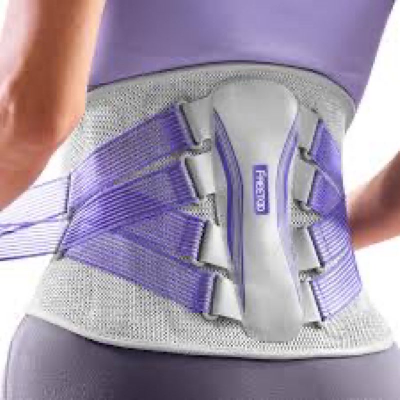 FREETOO Back Brace for Lower Back Pain Women with Bionic Support System, Adjustable Knitted Lumbar S