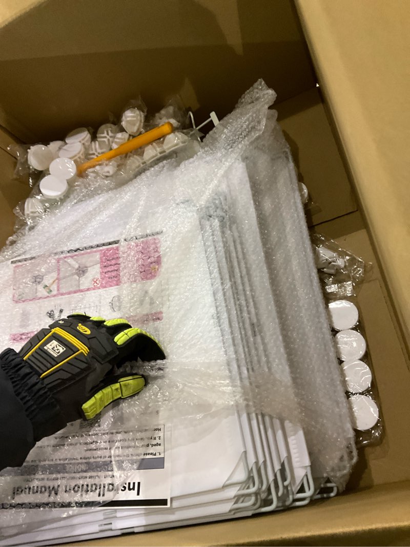 Condition photo showing As Is for HOMIDEC Shoe Storage Cabinet, 48 Pairs Shoe Rack 3 by 8 Tier Space Saving Shoe Organizer for Closet Hallway Living Room Bedroom Garage White 3 by 8