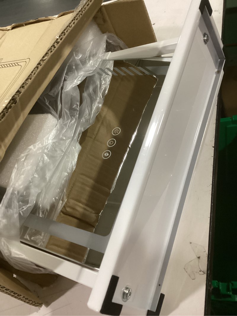 Condition photo showing As Is for Kcavvi Vanity Mirror with Lights, Height-Adjustable & 360° Rotation, 1/10X Magnification, Three Color Lighting Modes, Makeup Mirror Smart Touch Control, Large Vanity Desk Mirror (17.5in,White) 17.5"L x 15.5"W