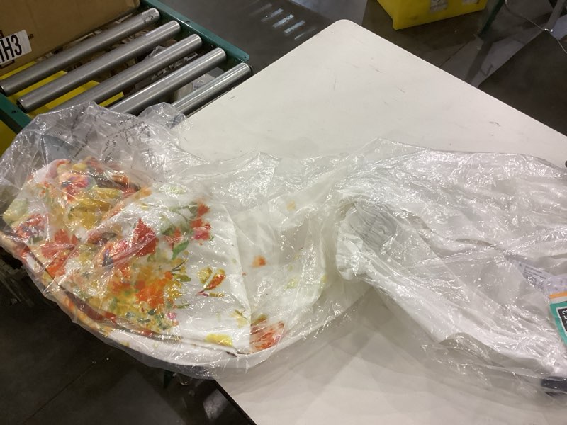 Derek Lam 10 Crosby Women's Nara Border Print Cotton Poplin Cinch Waist Maxi, White/Papaya Multi, 2