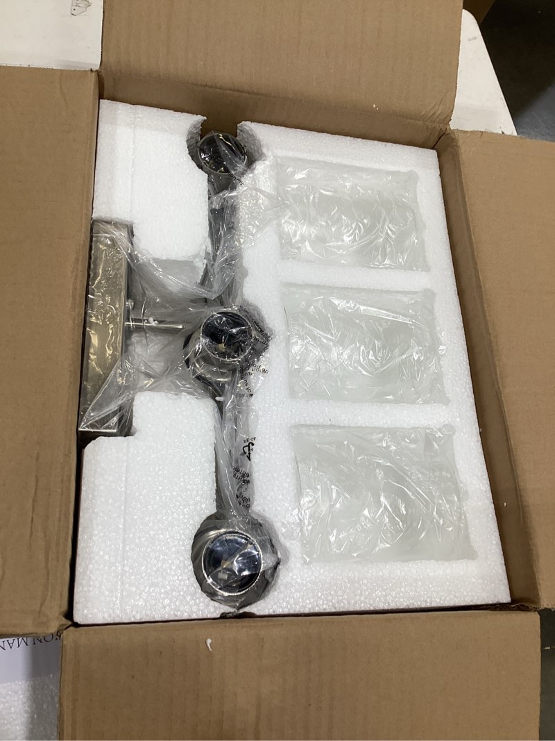Condition photo showing Good Condition for 3-light bathroom light fixtures,brushed nickel vanity light,modern bathroom lighting fixtures over mirror,wall lighting sconces for mirror bedroom living room vanity table hallway 3-light nickel