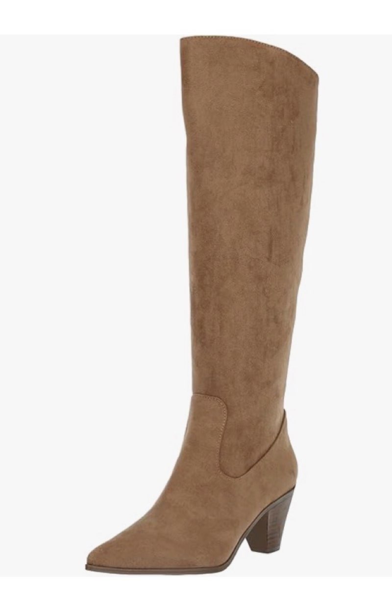 Anne Klein Women's Brenice High Heel Boots, Dark Natural, 11 M