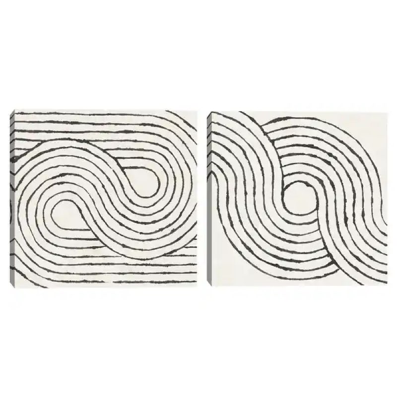 Rainbow Road I-II BW by Moira Hershey Canvas Art Prints (Unknown size ) 