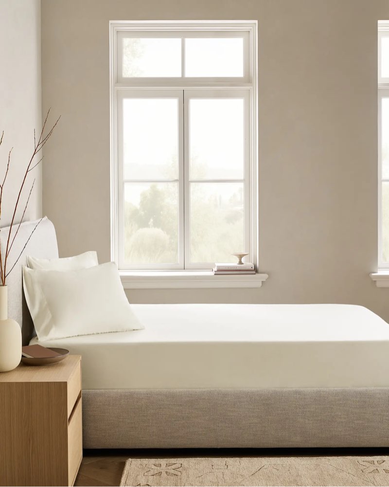 classic organic percale fitted sheet set queen 