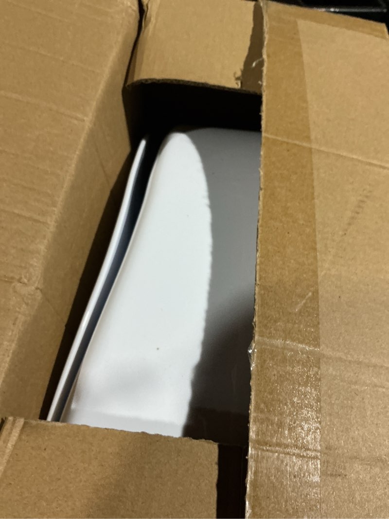 Condition photo showing As Is for Raised Toilet Seat with Lid for Elderly, 6" High Toilet Seat for Elongated or Standard Commode, Raised Toilet Seat for Seniors, Handicap Toilet Seat Riser with Cover