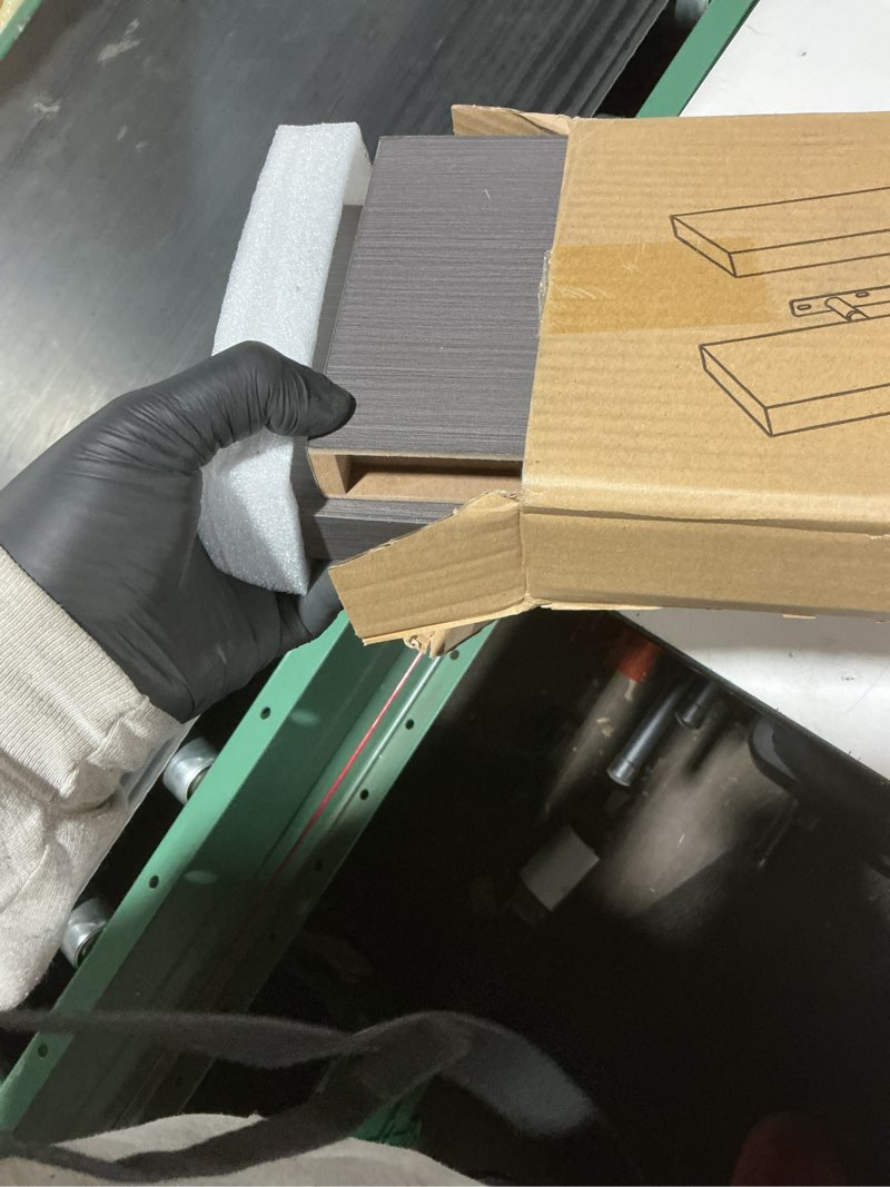 Condition photo showing Good Condition for BAYKA Floating Shelves Grey, 22.5 inches Rustic Wood Wall Mounted Shelves for Bathroom, Bedroom, Living Room, Kitchen, Hanging Shelf for Books/Storage/Decor (Gray,Set of 2) D. Grey - Industrial Edge Style 22.5inches