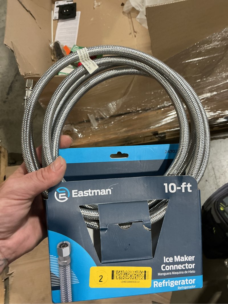 Condition photo showing Good Condition for eastman 10-ft 1/4 -in compression inlet x 1/4 -in compression outlet stainless steel ice maker connector