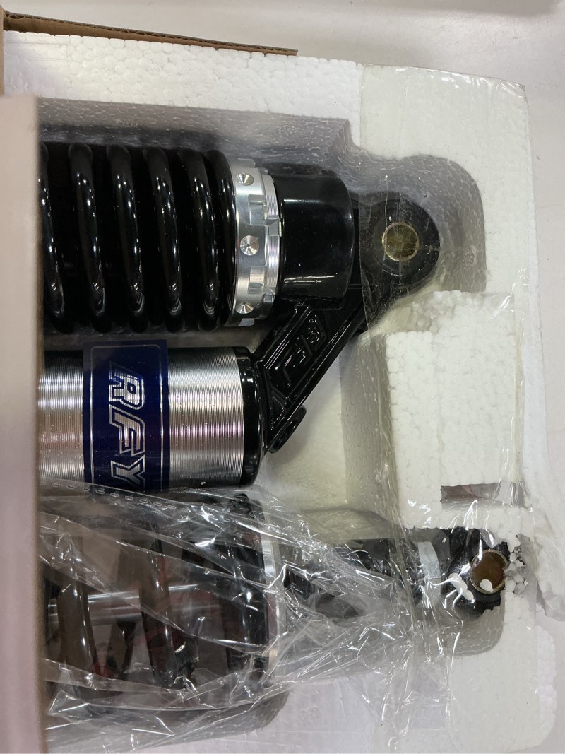 Condition photo showing Good Condition for Mallofusa Pair Motorcycle 375mm Rear Air Shock Absorbers Compatible for 150cc~750cc Karting Scooter ATV Yamaha Suzuki Honda Kawasaki 375mm Black Silver