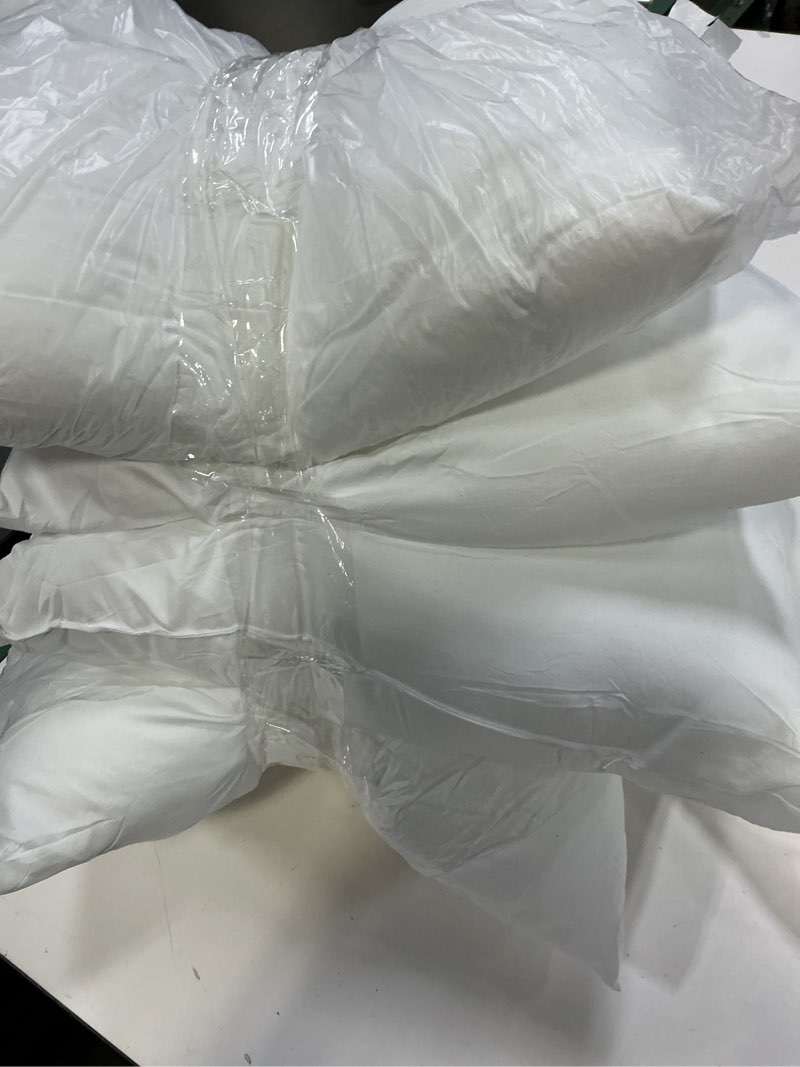 Condition photo showing As Is for (Similar)MIULEE Pillow Inserts 22x22 (Pack of 4,White), Down Feather Throw Pillow Inserts, Premium Fluffy Stuffer Throw Pillows Cotton Fabric for Sofa Bed Couch 4 22x22 Inch