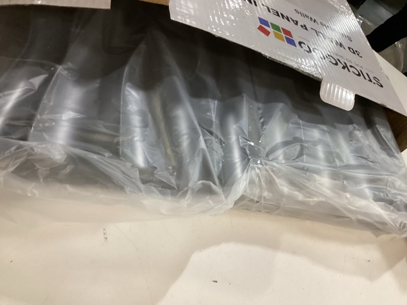 Condition photo showing Good Condition for stickgoo 3d wall panels, brushed silver decorative wall covering panels, wave wall panels for interior wall decor, pvc accent tiles for living room, tv backdrop