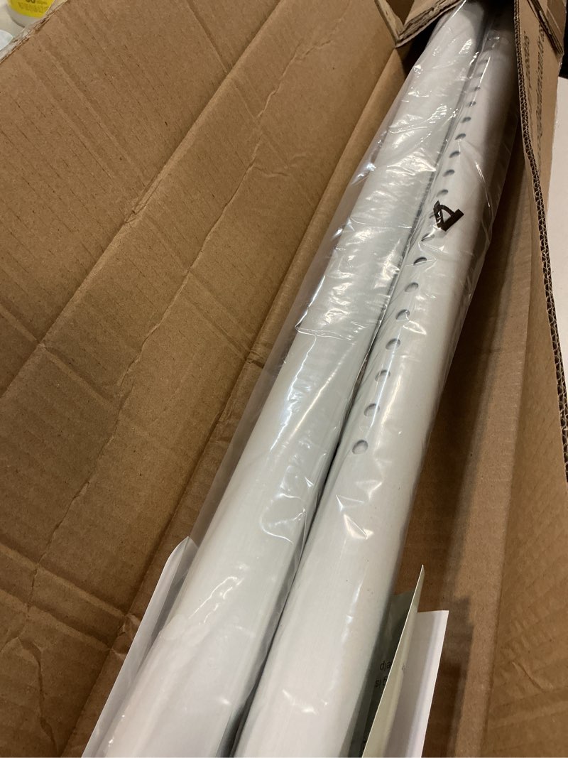 Condition photo showing As Is for Tension Curtain Rod by EZFurni,42-123 Inches,Heavy Duty Tension Rods for Windows, No Drilling Adjustable Curtain Rod for Patio, Hold Up Blackout Curtains and Non Slip, White