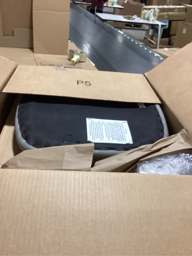 Condition photo showing Good Condition for Sweetcrispy Office Computer Desk Chair, Ergonomic High-Back Mesh Rolling Work Chairs with Wheels and Adjustable Headrests, Comfortable Lumbar Support, Comfy Flip-up Arms for Home, Bedroom, Light Grey Flip-up Armrest Light Grey