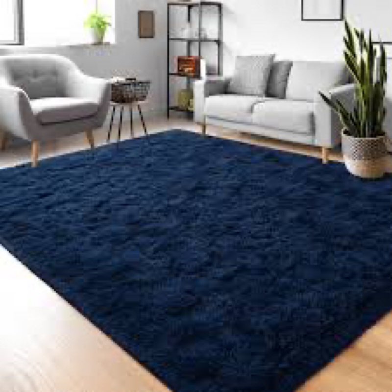 Dark blue area rug