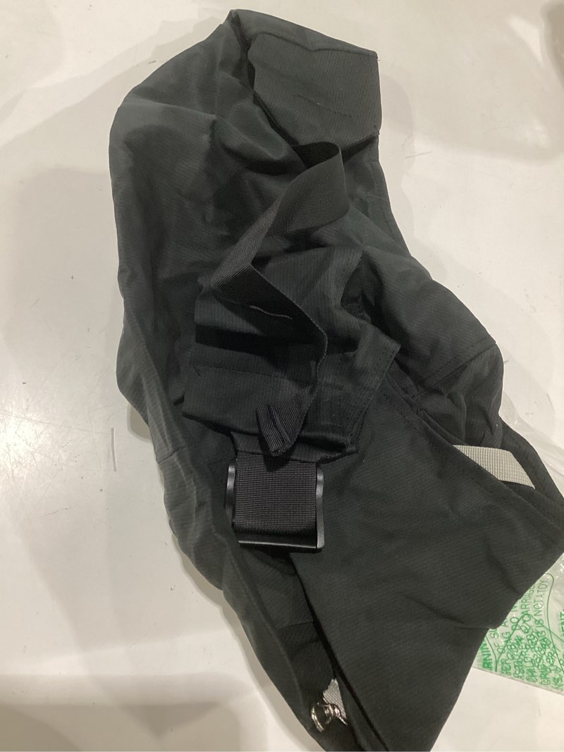 Condition photo showing As Is for yudodo adjustable dog sling carrier for small dogs lightweight crossbody pet bag with safety strap, pocket storage, machine washable, comfortable travel & outdoor sling up to 9 lbs black fashion black (up to 9lbs) zipper pocket & adjustable strap