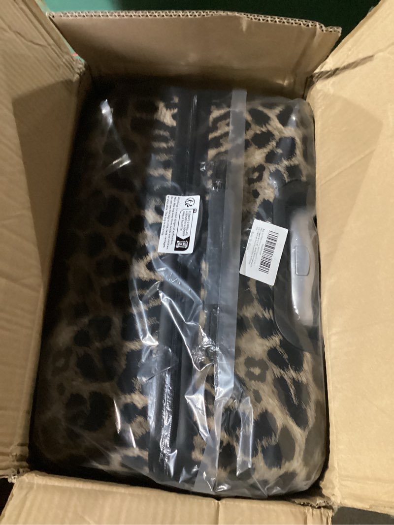 Condition photo showing Good Condition for Butterfly 2-Piece Luggage Set-Hard Shell ABS+PC Suitcase with Telescopic Trolley, Lightweight Rolling ,Reflective Smooth Surface, Stylish Carry-On & Travel Bag for Light Trips (Leopard print4)