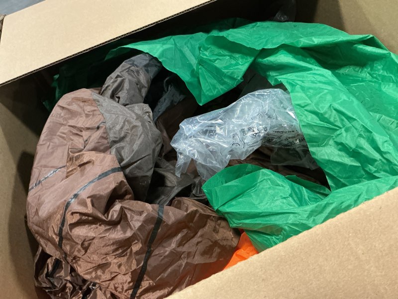 Condition photo showing As Is for Joiedomi 6 FT Thanksgiving Inflatable Turkey Decorations, LED Light Up Turkey with Pilgrim Hat, Blow Up Decor for Thanksgiving Outdoor Decorations, Halloween Inflatable for Yard Garden