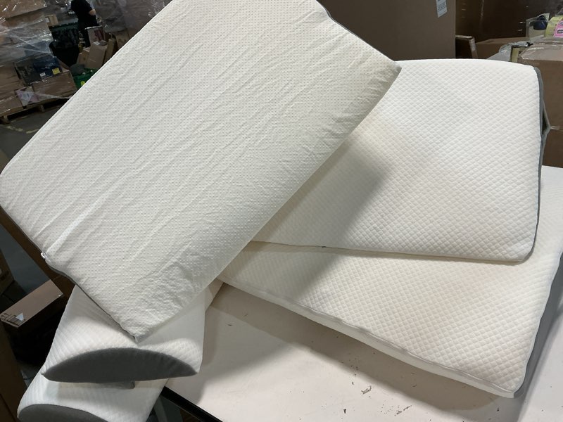 Condition photo showing Good Condition for Ziixmile Wedge Pillow Set for After Surgery – 5PCS Orthopedic Bed Wedge Pillow Set for Sleeping, Body, Back and Leg Pain Relief Comfortable & Adjustable Support Pillows-Anti Snoring (Grey)