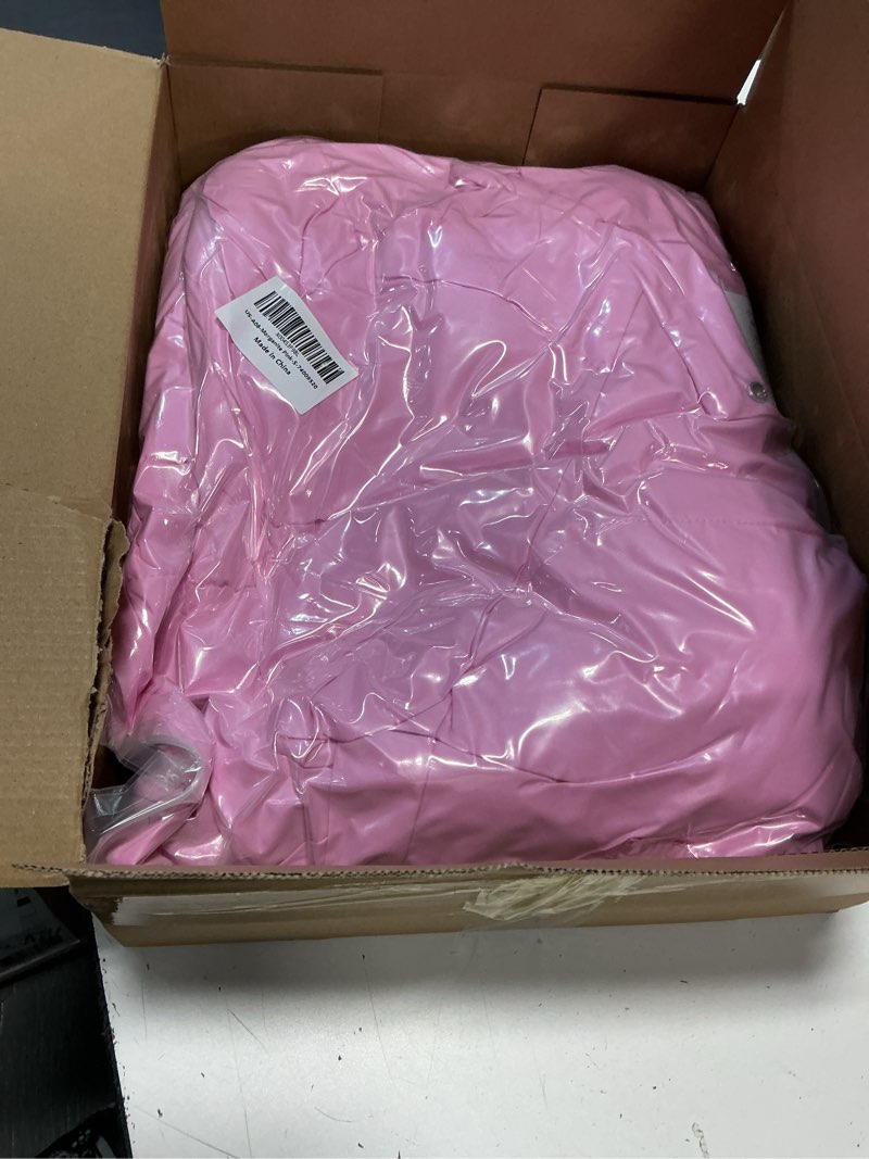 Condition photo showing New/Like New for long puffer jacket for women,2024 thickened winter coat hooded with deep pockets, ladies warm winter jacket small morganite pink